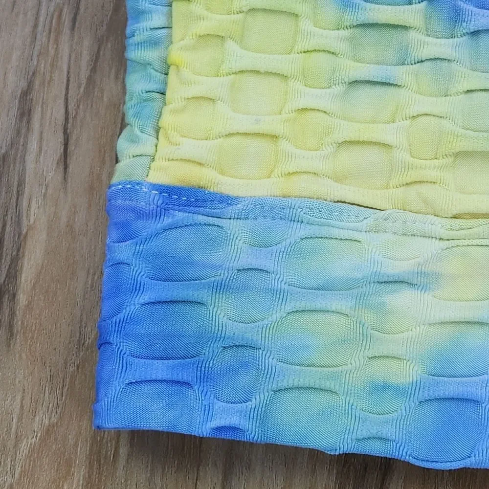 🔸️NWT Pastel Tie Dye Honeycomb Sports Bra & Pants Athletic Set Small